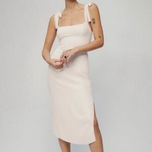 Reformation Besse Ivory Dress